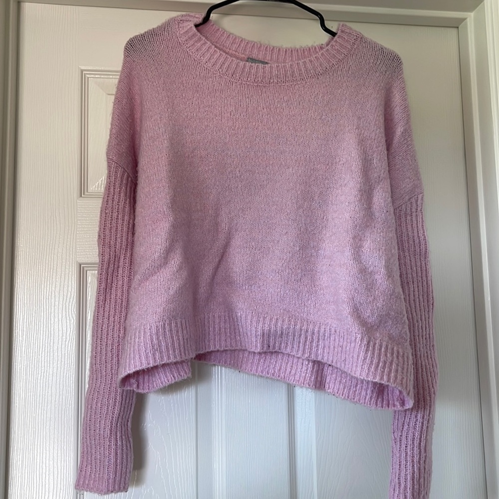 Charlotte Russe Pink sweater - cropped